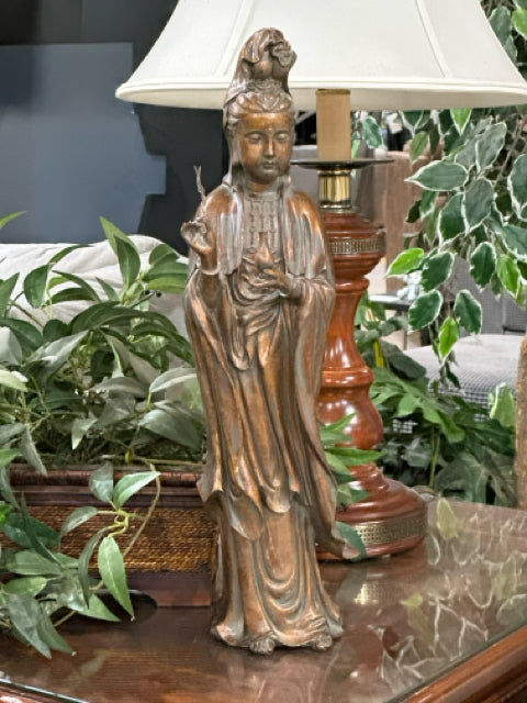 Faux Bronze Resin Sculpture Buddhist Goddess