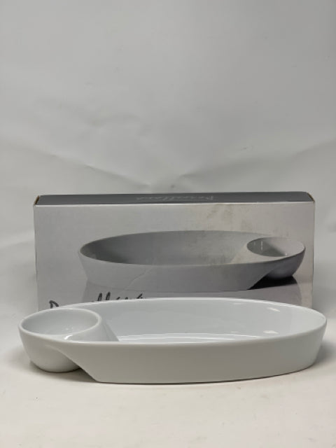 Porcellana Oval Dish with Dip Insert