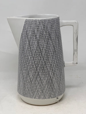 Torre & Tagus Bergen Weave White Ceramic Pitcher  [MHF]