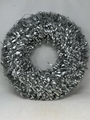 Silver Tinsel Wreath