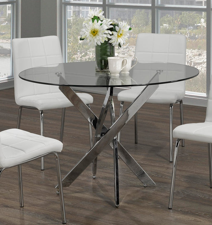 IF T-1447 ROUND GLASS TABLE [NEW]