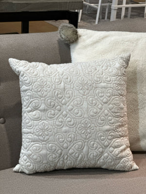 Decorative Cream Stitched Pillow