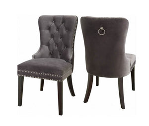 IF C-1220 Dining Chair Grey Velvet [NEW]