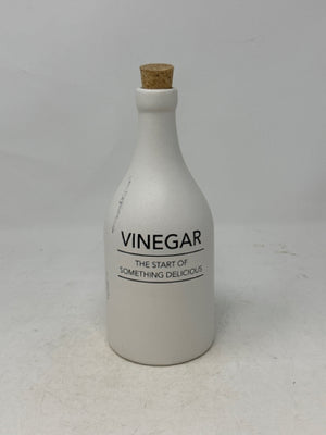 Bouclair White Ceramic Vinegar Bottle [MHF]