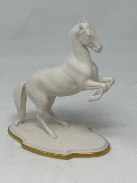 Franklin Mint Porcelain Spanish Riding School Levade Horse Figurine by Pamela Du