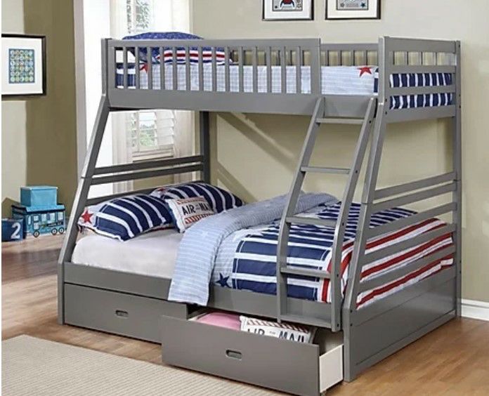 IF B-117-G Single/Double Bunk Bed Grey [NEW]