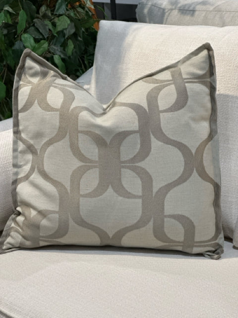 Decorative Taupe Down Filled Pillow