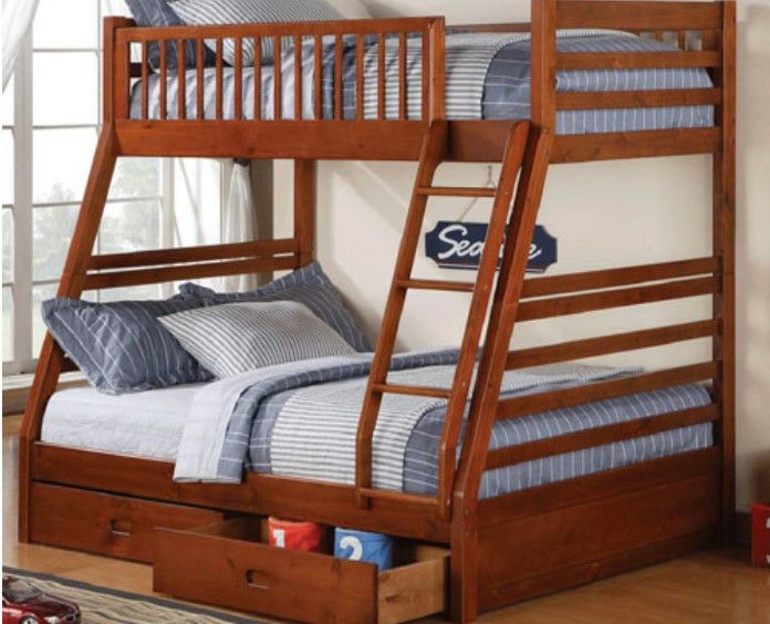 IF B-117-H Single/Double Bunk Bed Honey [NEW]