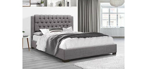 IF 196- Grey Fabric Platform Bed [NEW]