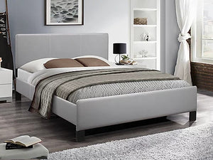 IF 5450 Grey Queen PU Bed with Contrast Stitching [NEW]